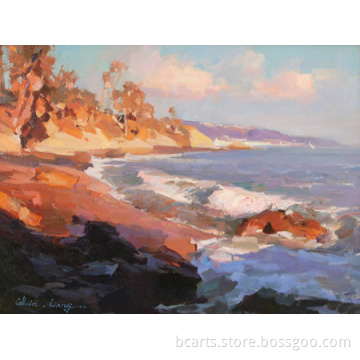 French home decor wholesale artwork seascape paintings on canvas